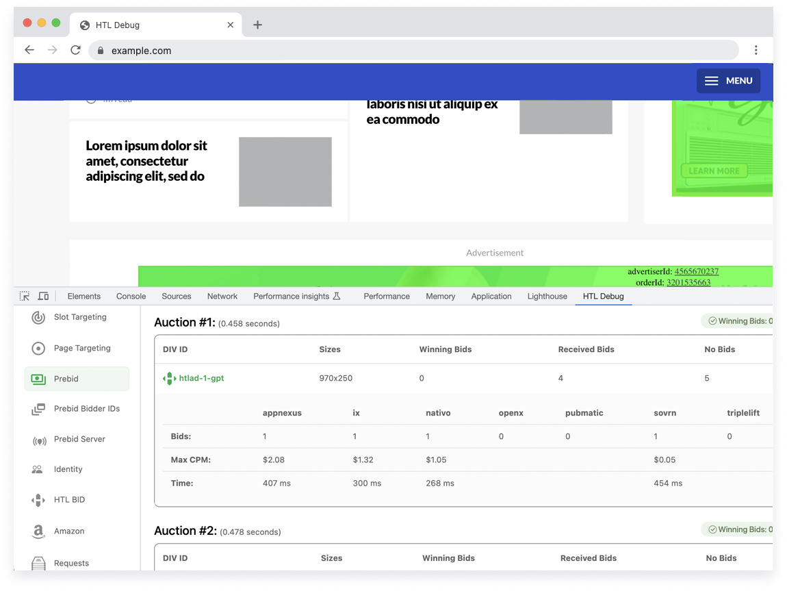 HTL Debug screenshot